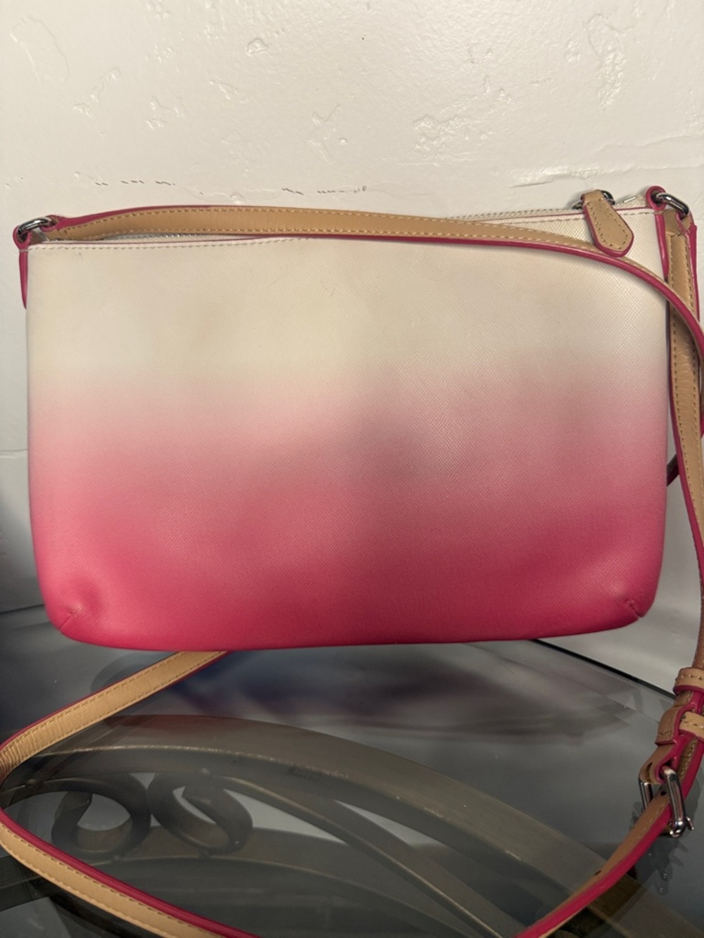 Coach Ombre Pink and Cream Crossbody Bag - Picture 4 of 5